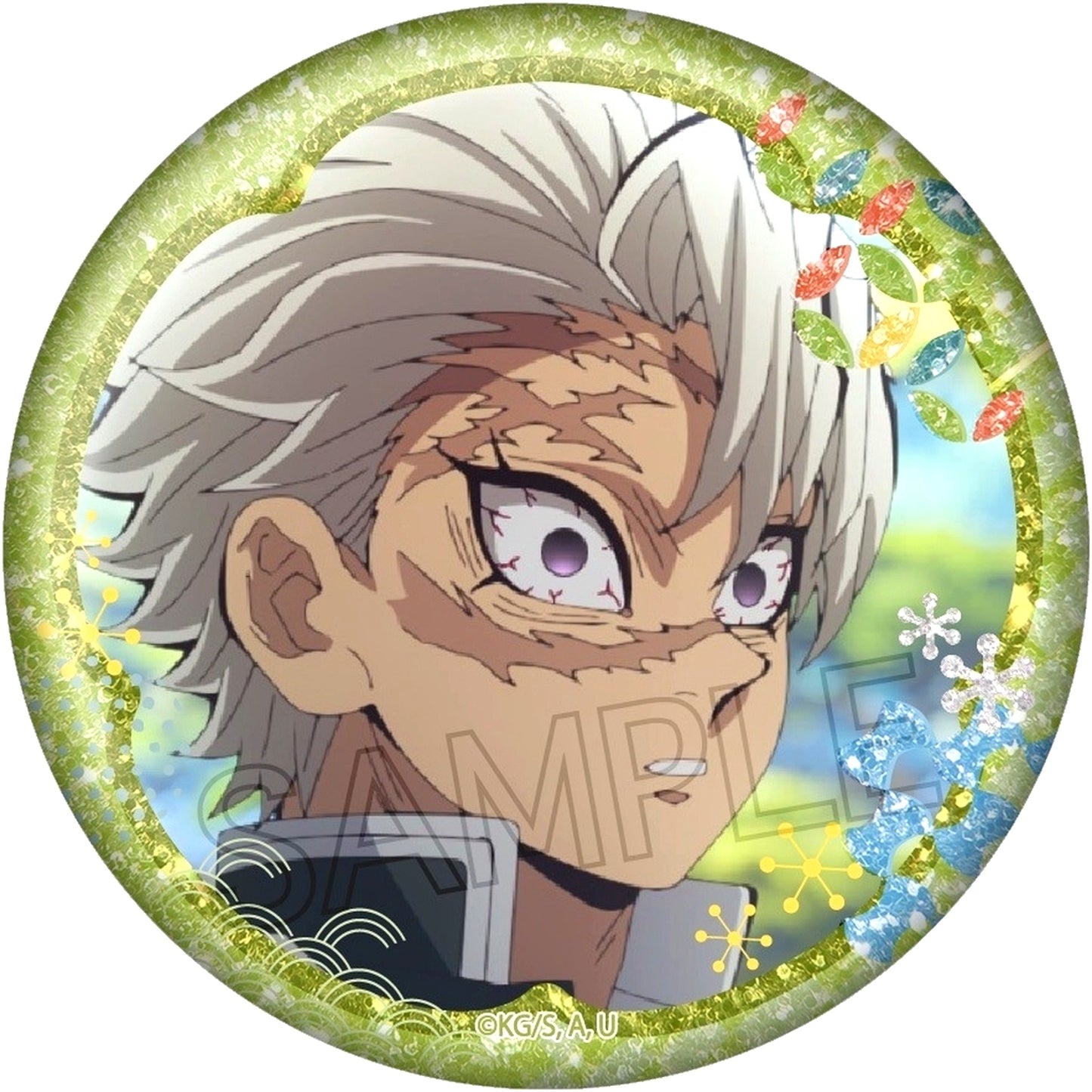 Sanemi Shinazugawa Demon Slayer Kimetsu no Yaiba Glitter Button Vol.2 [USED]