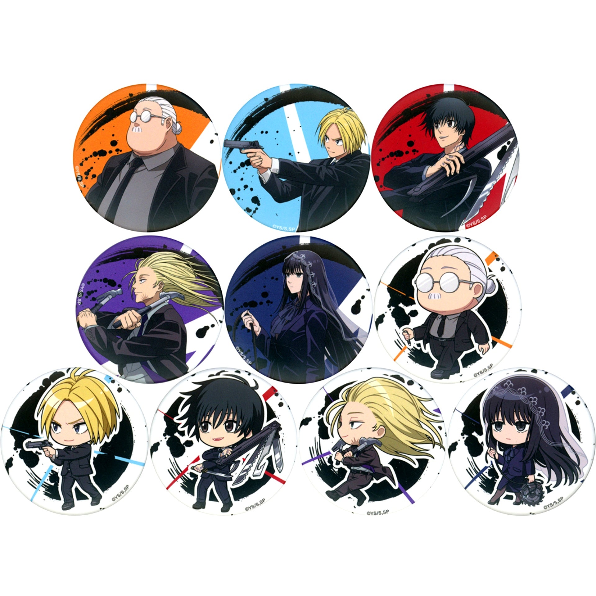 Set of 10 SAKAMOTO DAYS Trading Matte Button Departure Ver. POP UP SHOP in Marui [USED]
