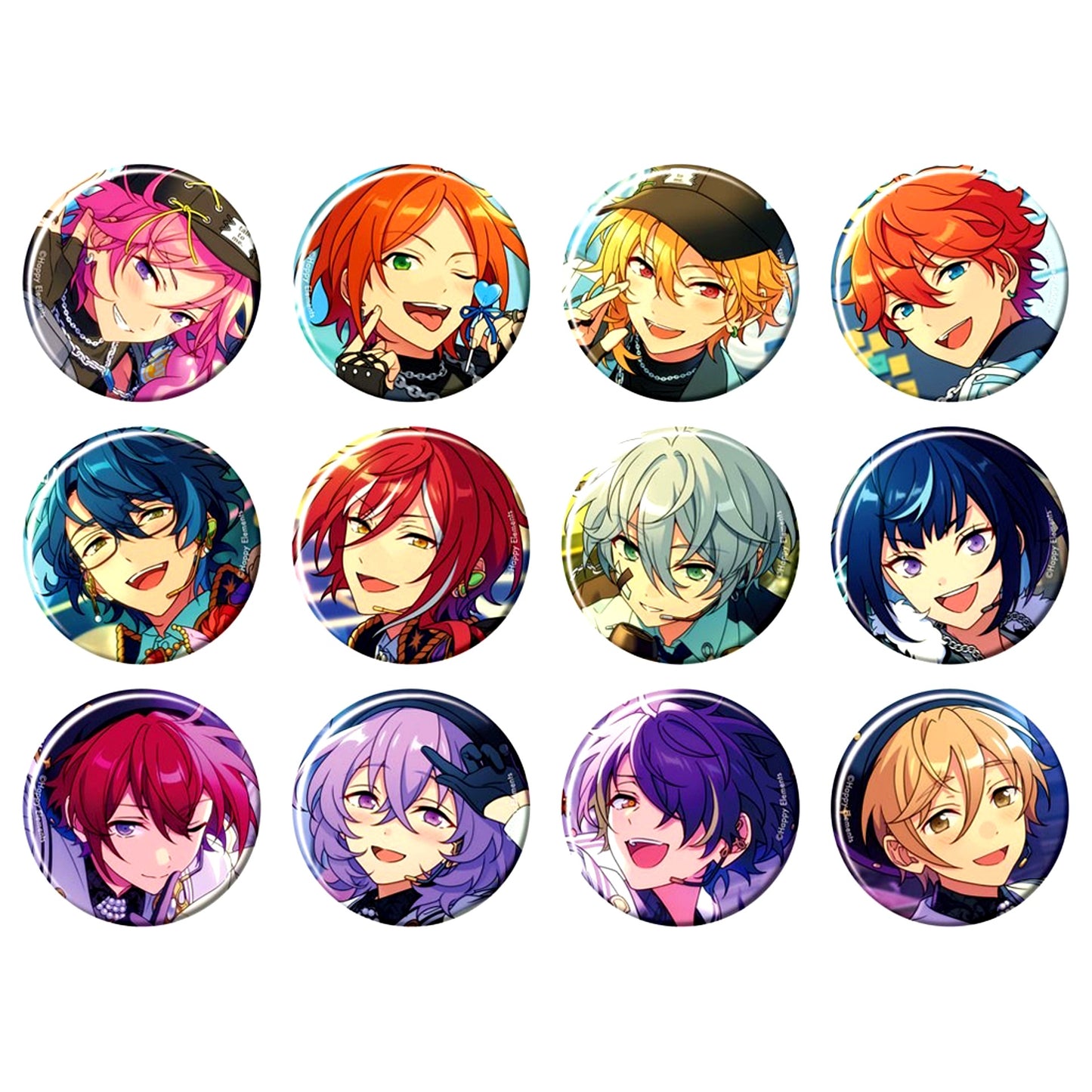 Set of 12 Ensemble Stars!! Collection Button 2025 Mar. -Idol Side- [USED]