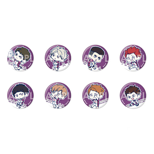Set of 8 Haikyu!! Wachatto! Trading Button Shiratorizawa Academy [USED]