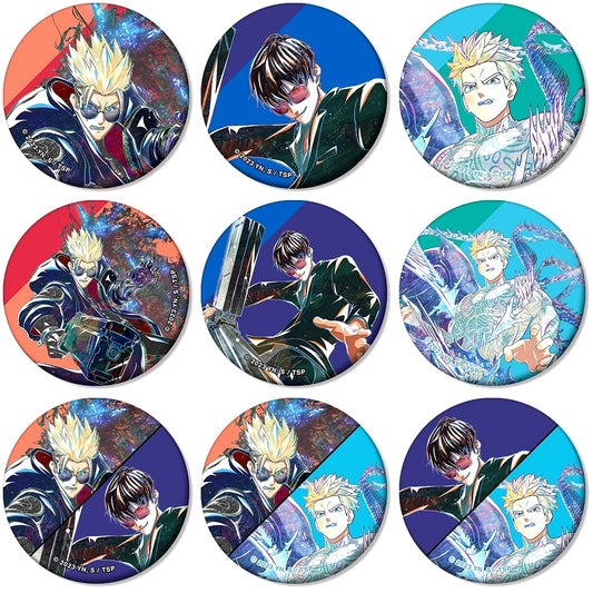 Set of 9 TRIGUN STAMPEDE Trading Ani-Art Vol. 2 Matte Button [USED]