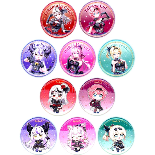 Set of 10 Dress Ver. Virtual YouTuber Hololive Secret Society holoX Trading Button Seven Net Limited [USED]