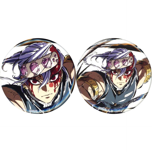 Prize F Set of 2 44mm Button Demon Slayer: Kimetsu no Yaiba Entertainment District Arc Interlude Art Book Cover Illustration Sound Hashira Tengen Uzui Web Shop Kuji [USED]