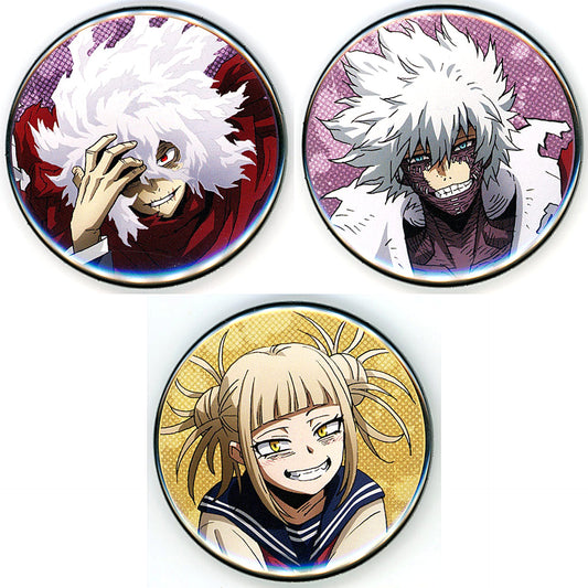 My Hero Academia Tomura Shigaraki Dabi Toga Himiko Can Badge animate Limited Bonus for Purchasing All Volumes of Blu-ray/DVD 7th Set of 3 Buttons [USED]