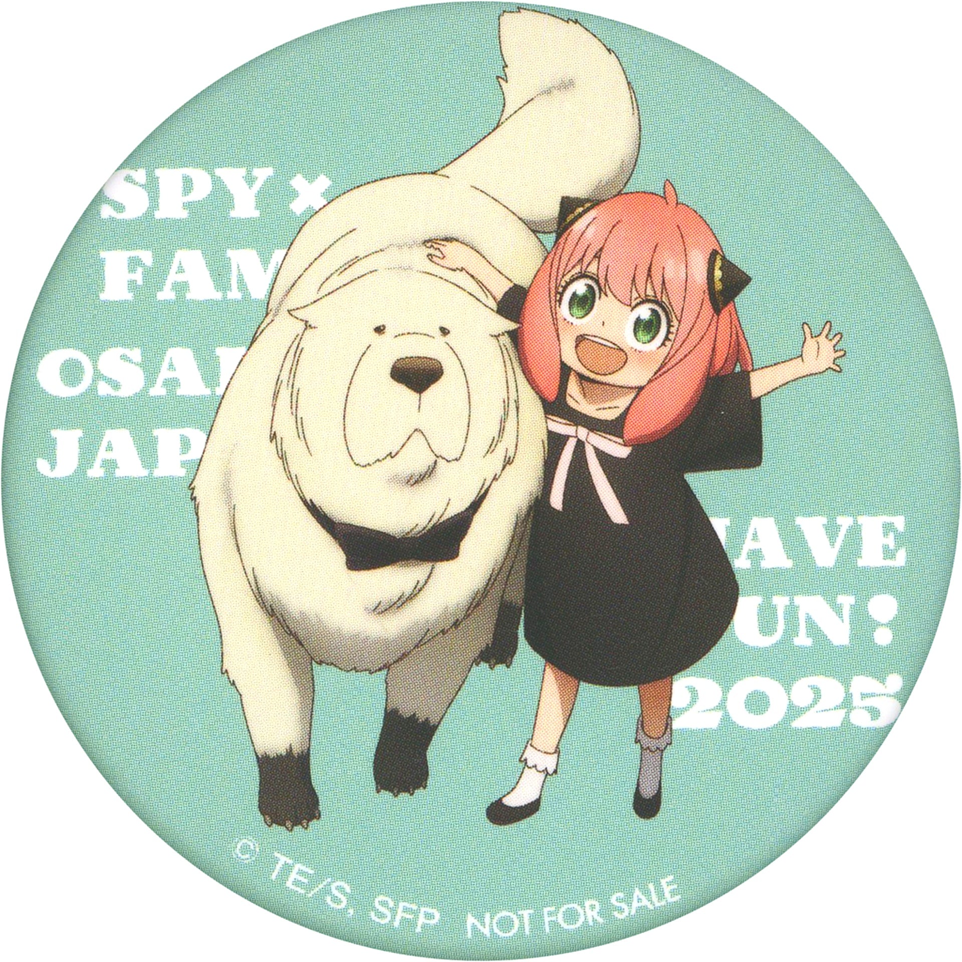 Anya & Bond Original Badge EXPO 2025 Osaka Kansai Spy x Family Dining Food Booth Menu Purchase Bonus [USED]