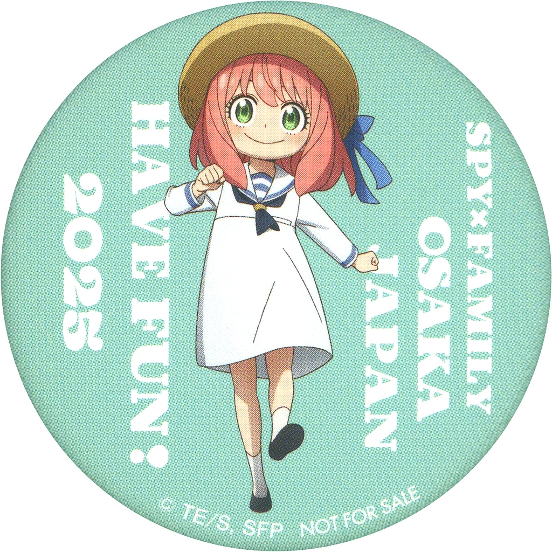 Anya Forger - White Clothes Original Badge EXPO 2025 Osaka Kansai Spy x Family Dining Food Booth Menu Purchase Bonus [USED]