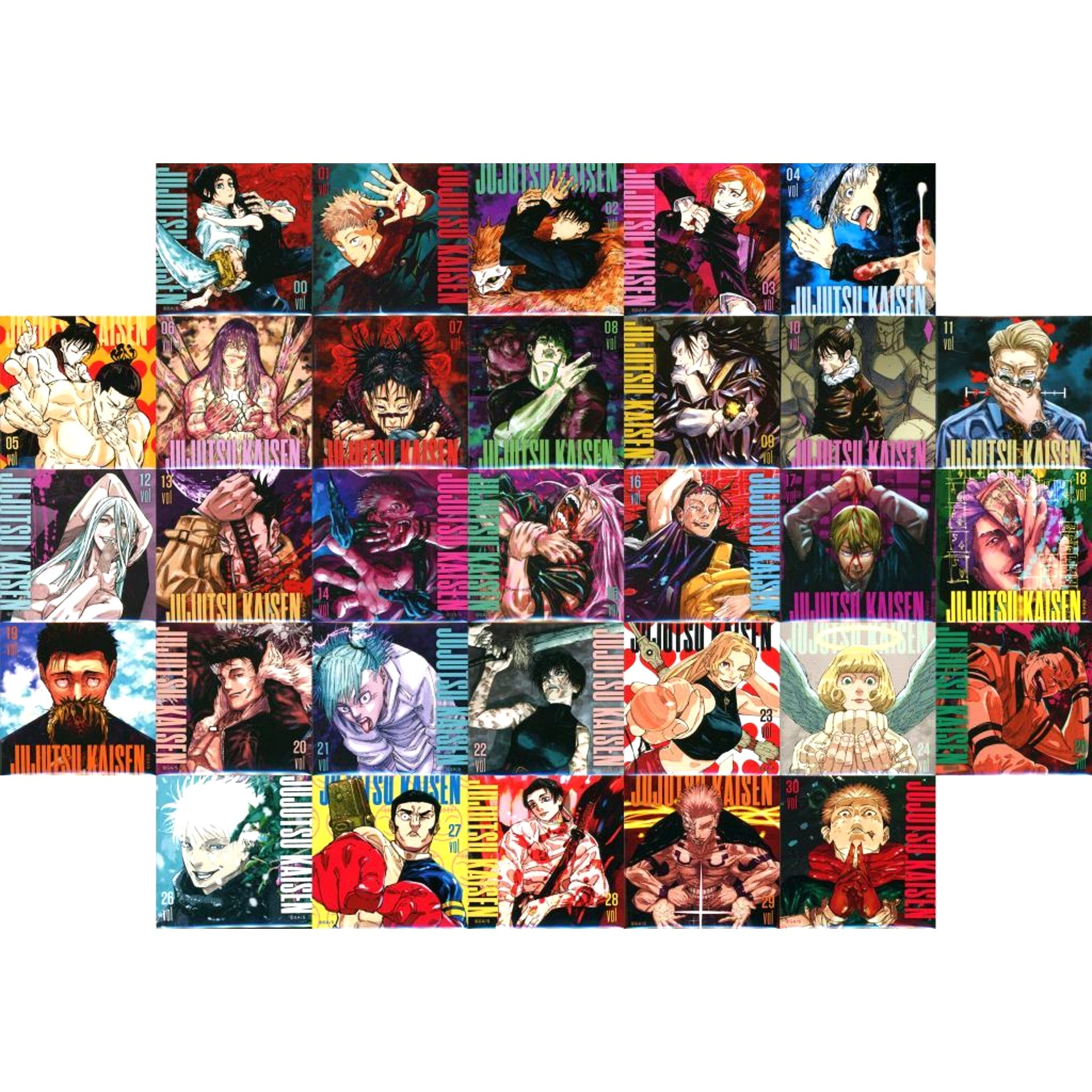 Set of 31 Group Jujutsu Kaisen Square Cover Button Digital Version Weekly Shonen Jump Subscription Ltd Applicants Service [USED]
