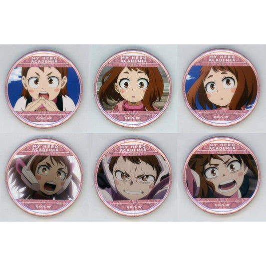 My Hero Academia Ochaco Uraraka & Others Full of Ochaco Uraraka Character Badge Collection All 6 Types Set Buttons [USED]