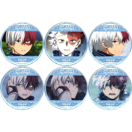 Set of 6 Shoto Todoroki My Hero Academia Full of Chara Badge Collection Button [USED]