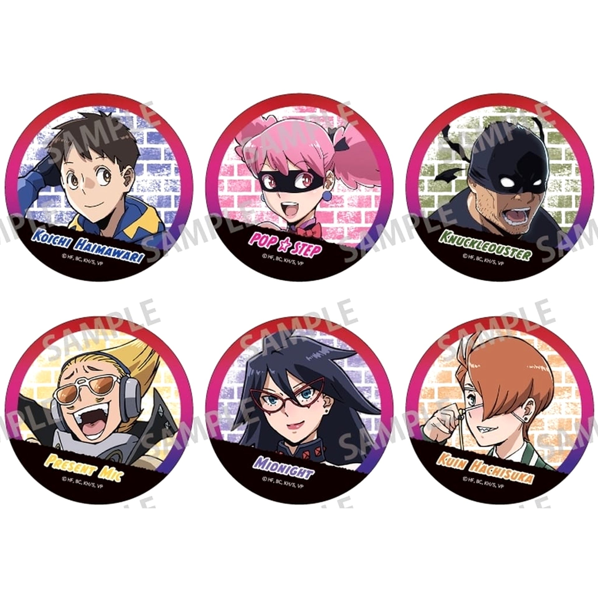 My Hero Academia: Vigilantes Koichi Haimawari & Others Trading Can Badge Vol.2 All 6 Types Set Buttons [USED]