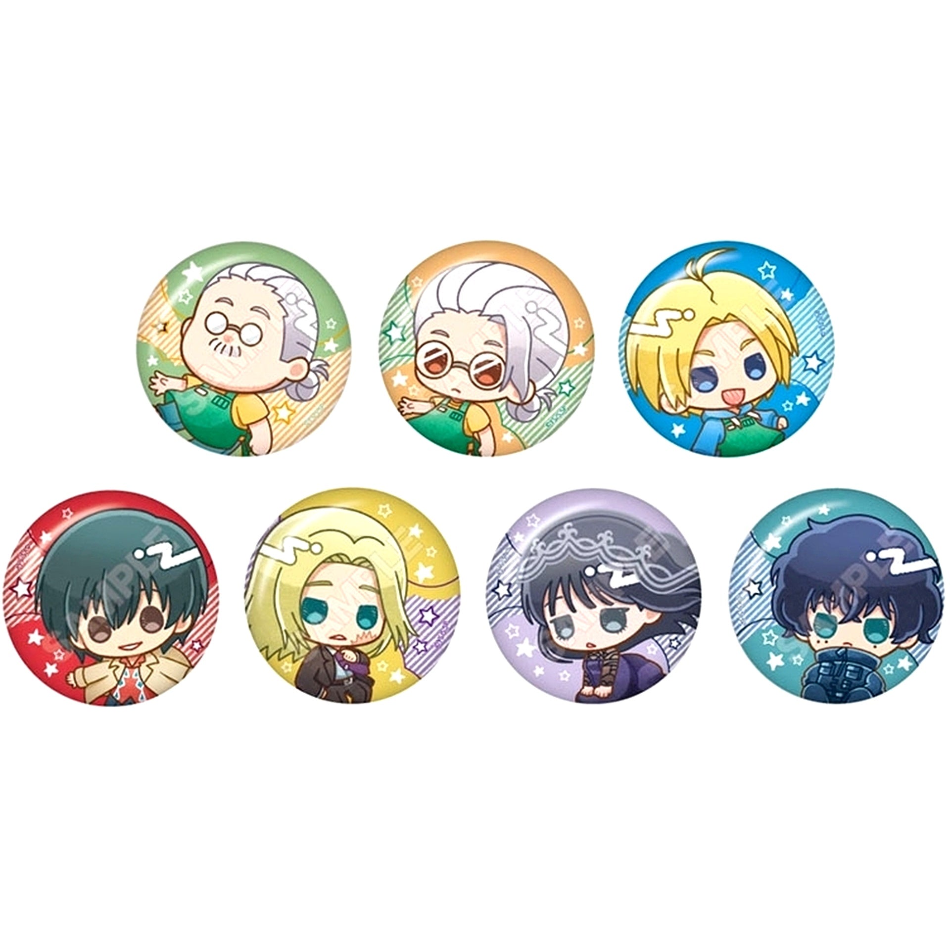 Set of 7 SAKAMOTO DAYS Crayon Touch Floating Button [USED]