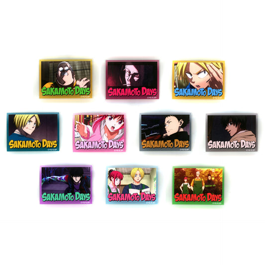 Set of 10 SAKAMOTO DAYS Scene Shot Acrylic Badge Collection Vol. 2 POP UP SHOP in Marui [USED]