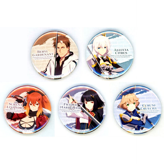 Set of 5 From Old Country Bumpkin to Master Swordsman Chara Badge Collection [USED]
