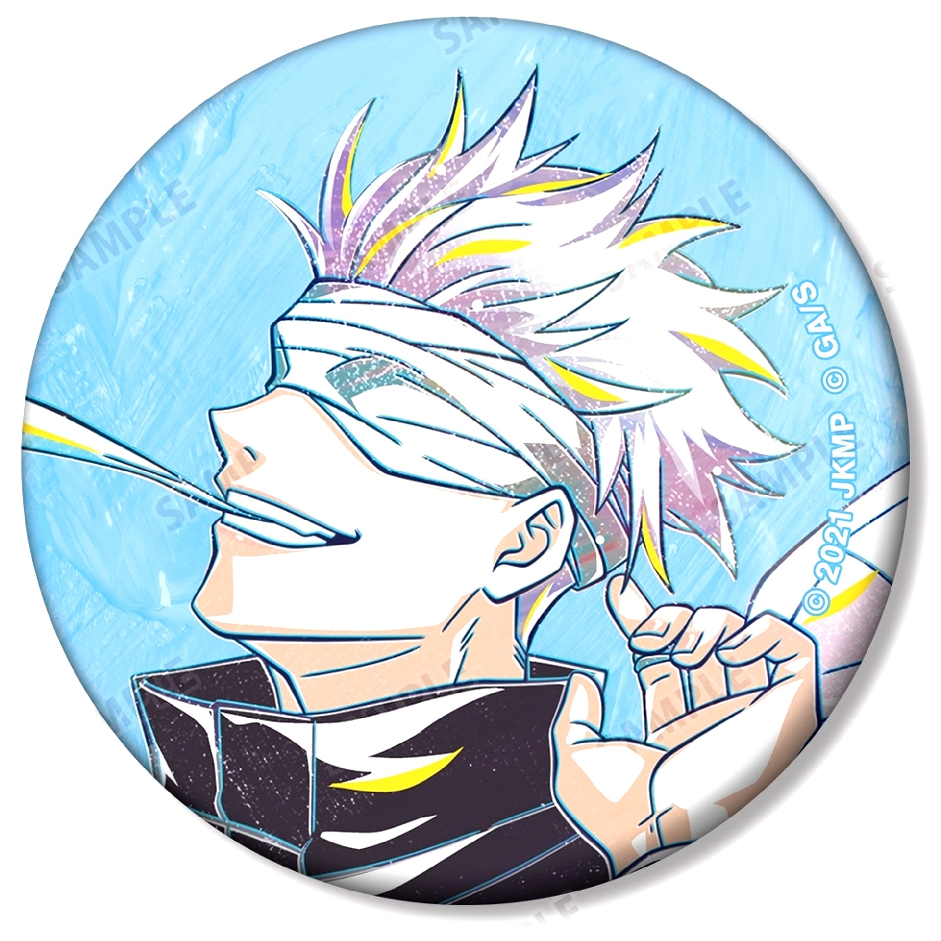Satoru Gojo Up Jujutsu Kaisen 0 Trading Ani-Art Vol.3 Matte Button [USED]
