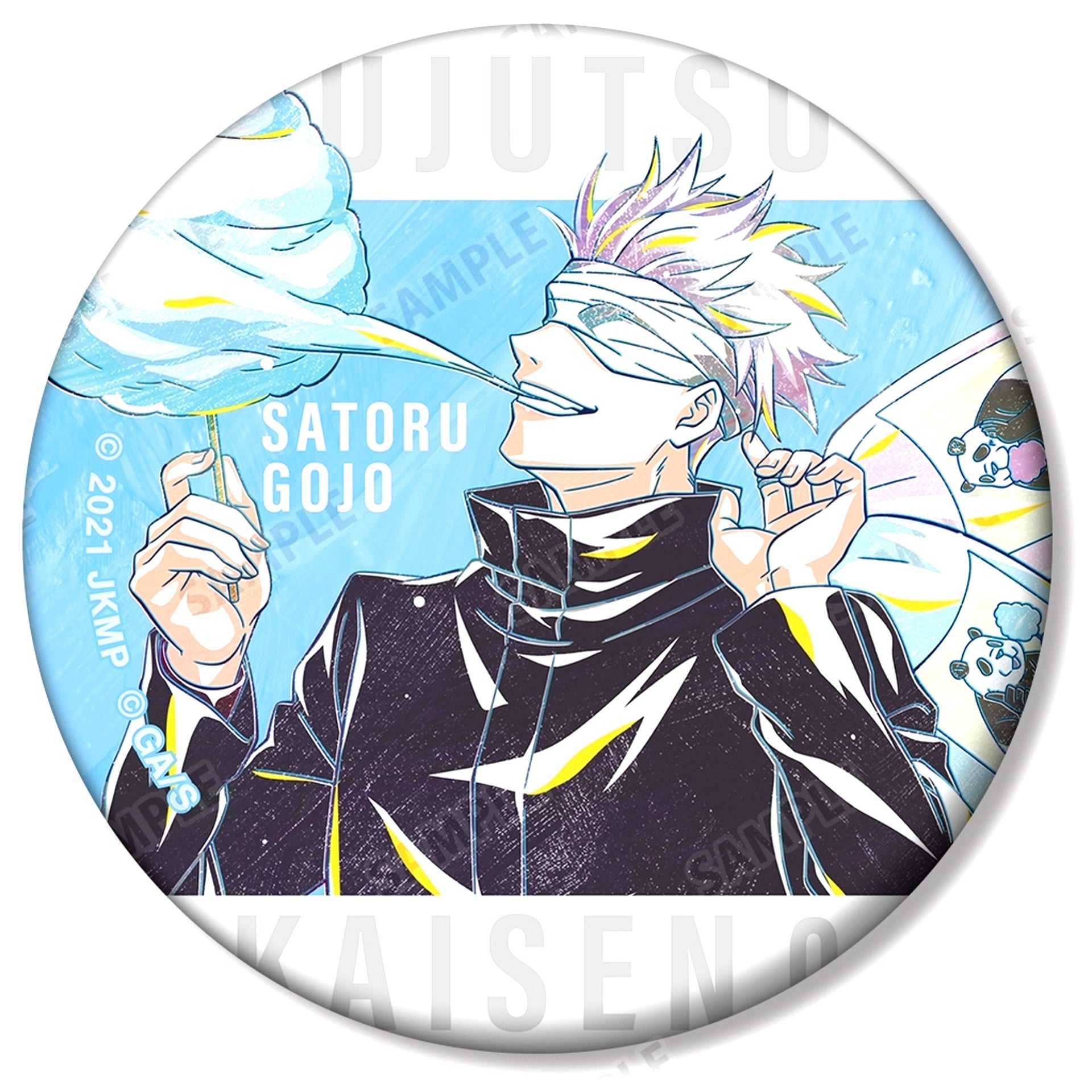 Satoru Gojo Half Body Jujutsu Kaisen 0 Trading Ani-Art Vol.3 Matte Button [USED]