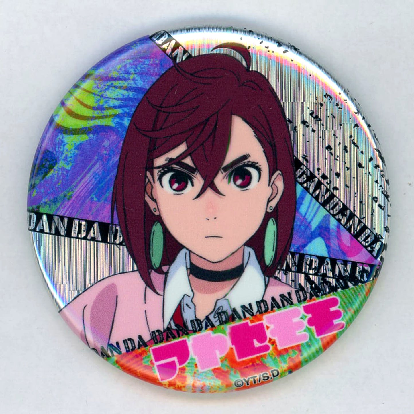 Dandadan Momo Ayase Hologram Button [USED]