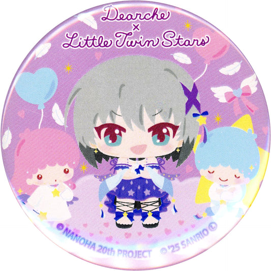 Lord Dearch x Little Twin Stars Button 01 Mini Character Illustration Magical Girl Lyrical Nanoha Series x Sanrio Characters POP UP STORE [USED]