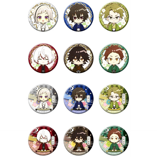 Set of 12 Bungo Stray Dogs Charaditional Toy Japanese Hospitality Ver. Button [USED]