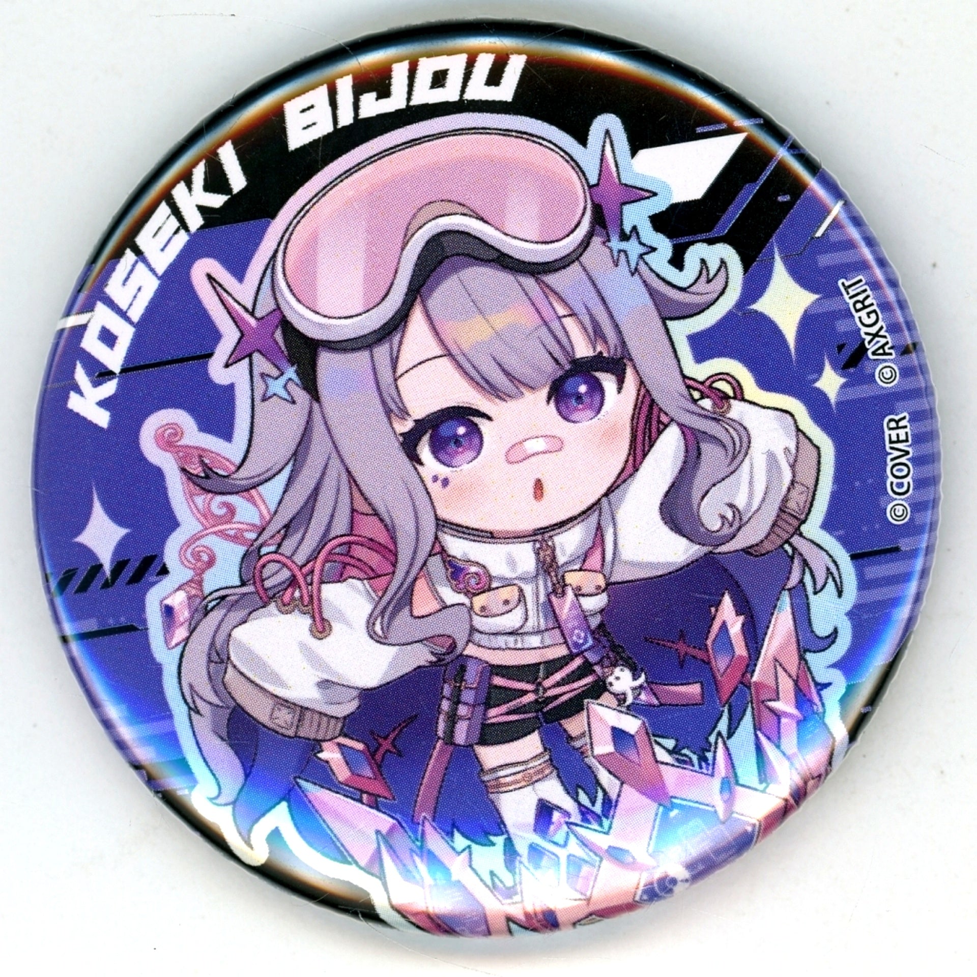 Koseki Bijou Virtual YouTuber Hololive English Advent POP UP SHOP in SHIBUYA TSUTAYA AXGRIT Trading Mini Character Button [USED]