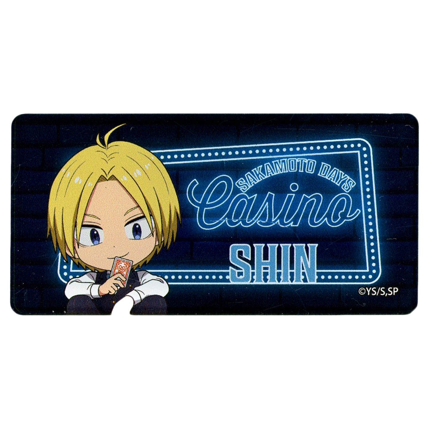 Shin Asakura SAKAMOTO DAYS Mini Character Trading Acrylic Name Plate Drawn Life-Size & Deformed Casino Dealer [USED]
