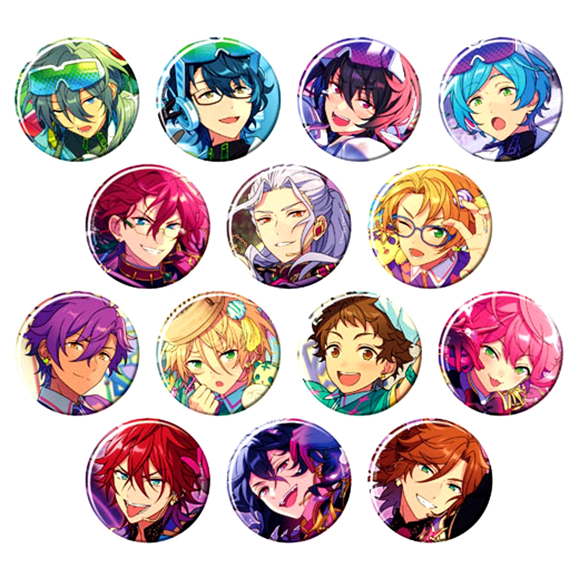Set of 14 Group Ensemble Stars!! Collection Button 2025 Apr. Idol Side [USED]