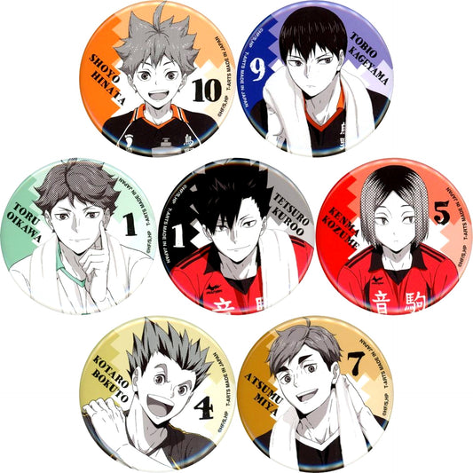 Set of 7 Haikyu!! break time Trading Button [USED]