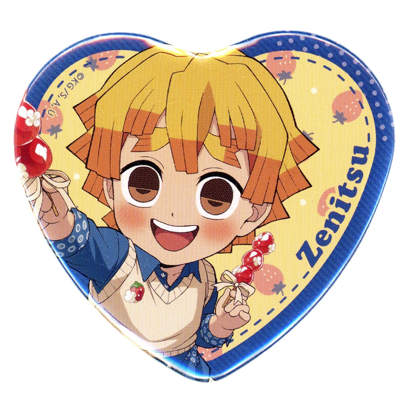 Zenitsu Agatsuma Demon Slayer Kimetsu no Yaiba Strawberry Festival 2025 Random Heart Button B [USED]