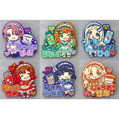Set of 6 Kyurupoppun Name Rubber Badge Vol. 2 Gakuen Idolmaster [USED]