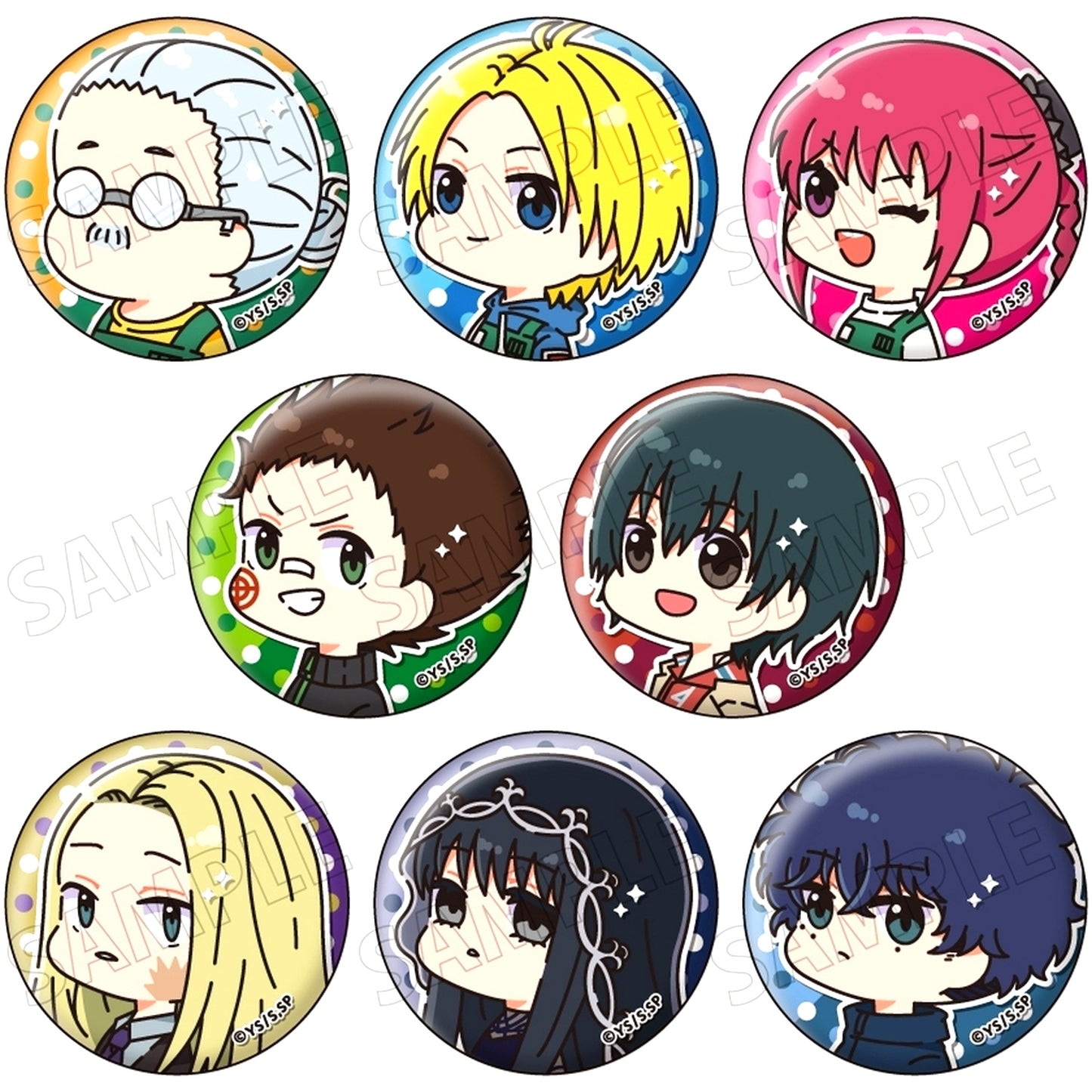 Set of 8 SAKAMOTO DAYS Muni Chara Badge Vol. 1 [USED]