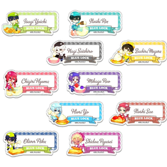 Set of 10 Blue Lock Trading Acrylic Badge Bon Appetit [USED]