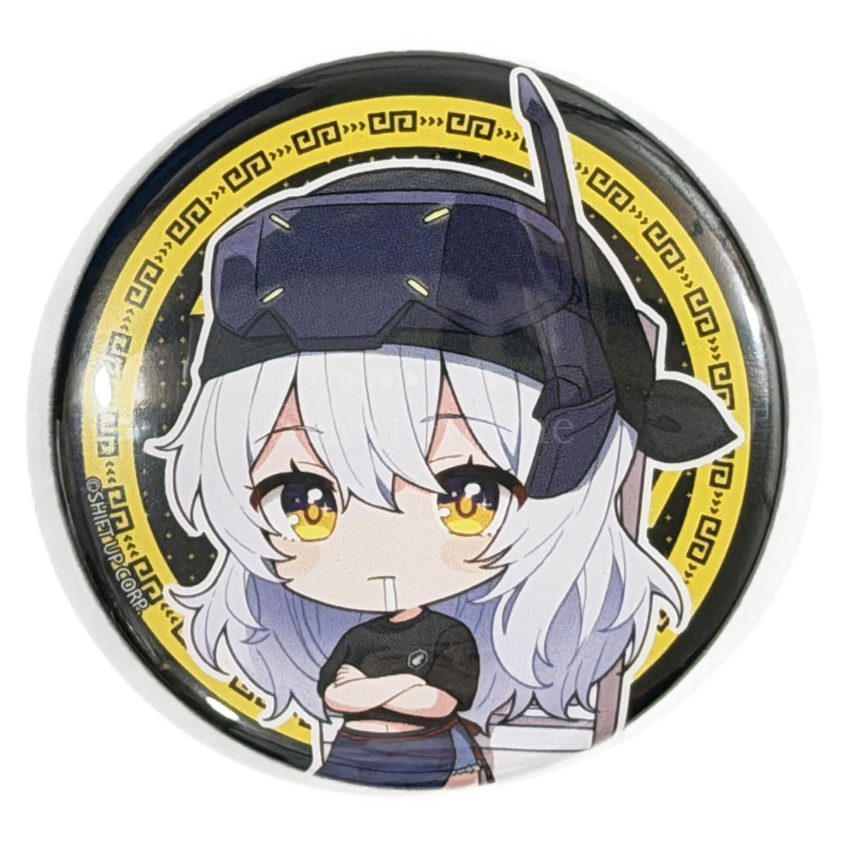 Snow White SD Goddess of Victory Nikke x Yaro Ramen Button [USED]