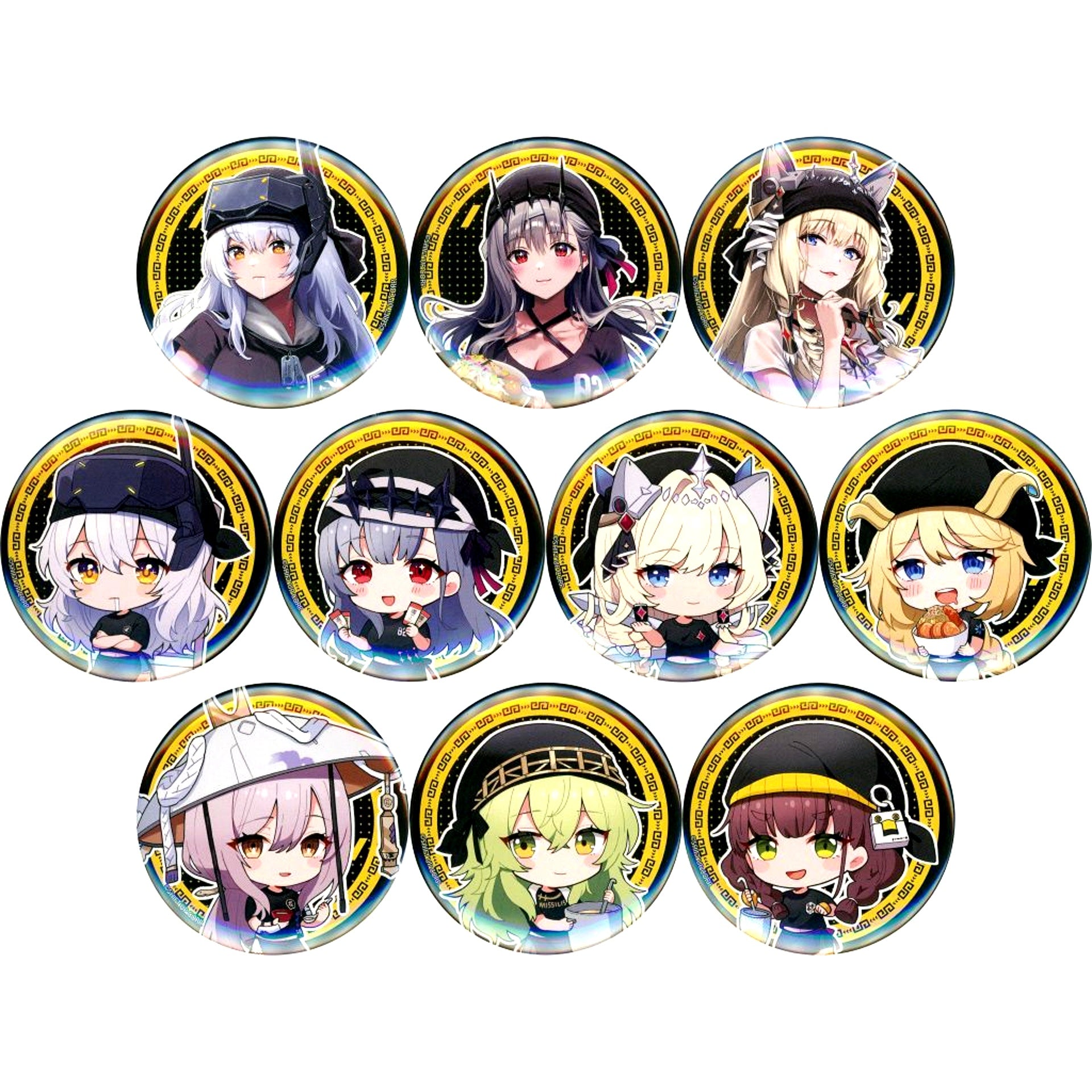 Set of 10 Goddess of Victory NIKKE Button Yarou Ramen [USED]