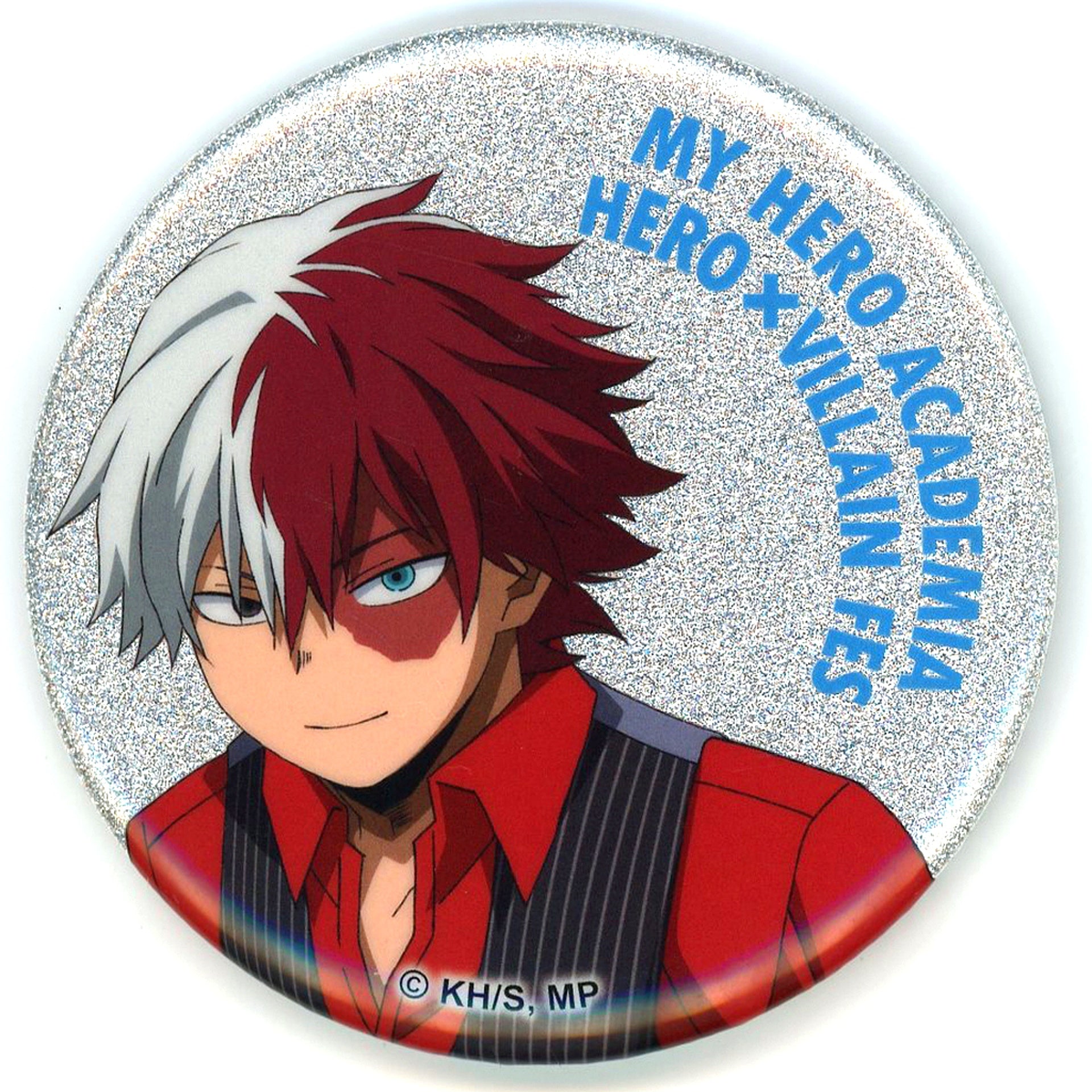 Shoto Todoroki My Hero Academia Hero x Villain Fes Trading Glitter Button [USED]