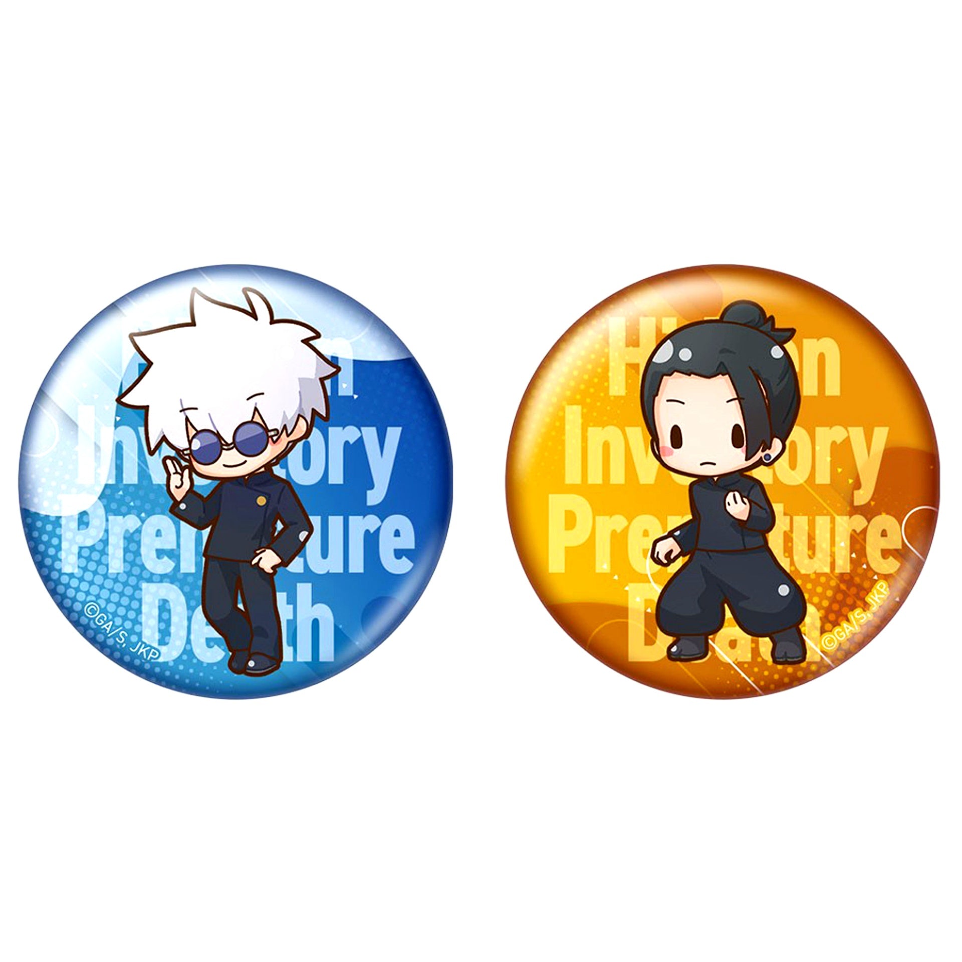 Satoru Gojo & Suguru Geto Fuwapuchi Button Set Jujutsu Kaisen Hidden Inventory Premature Death [USED]