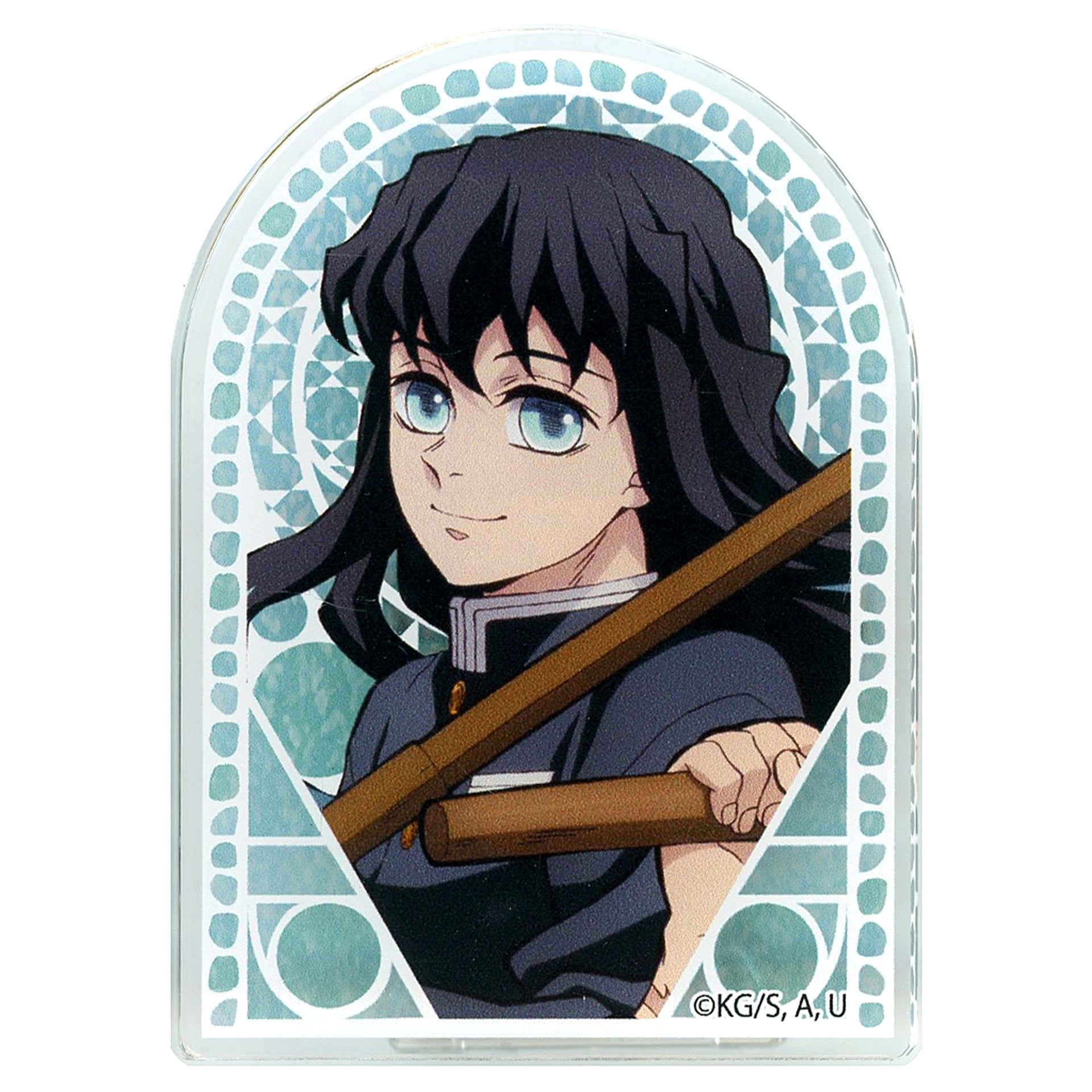 A Muichiro Tokito Demon Slayer Kimetsu no Yaiba Standy Acrylic Badge [USED]