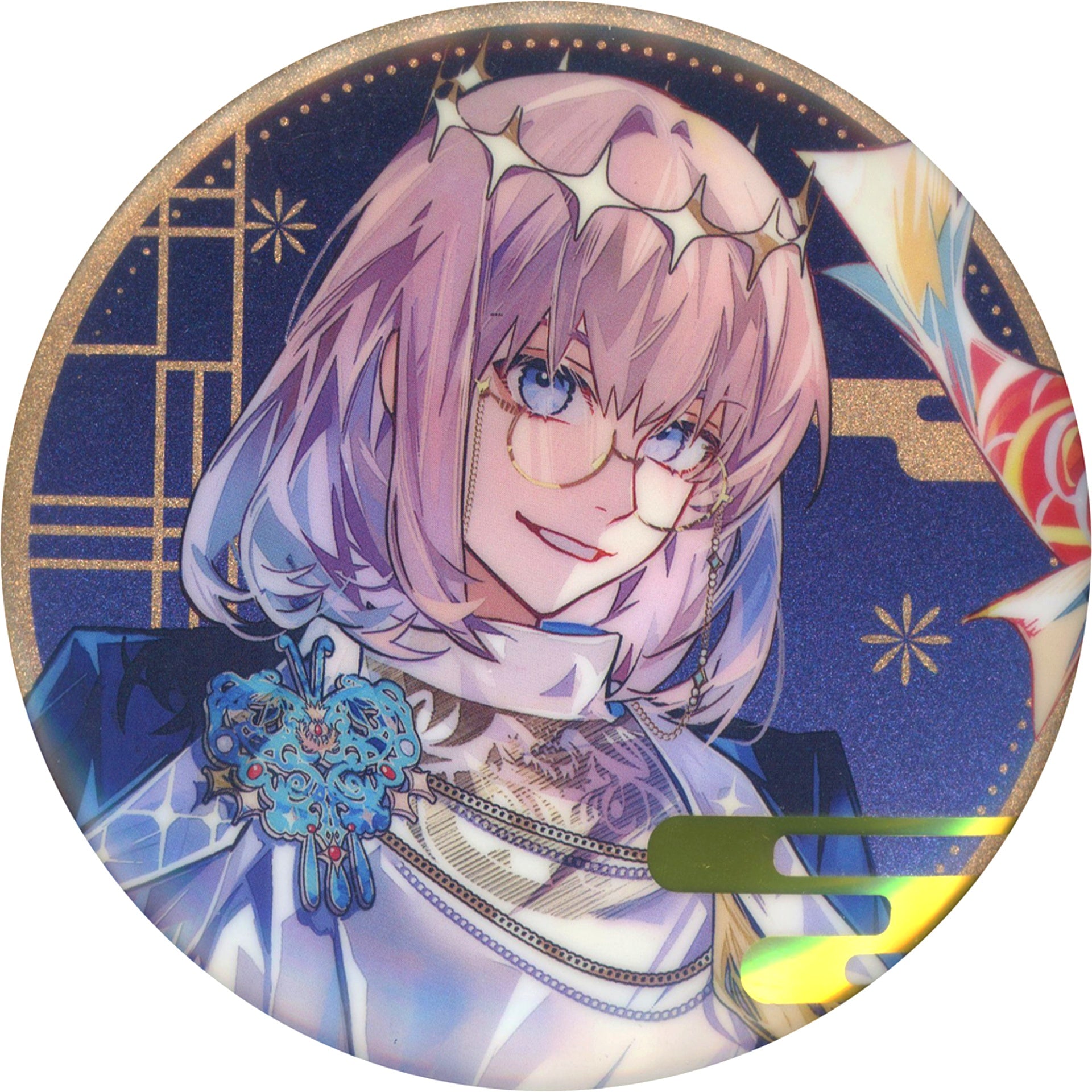 Pretender Oberon Fate/Grand Order Simplified Chinese Version Spring Festival Illustration Hologram Button China Limited [USED]