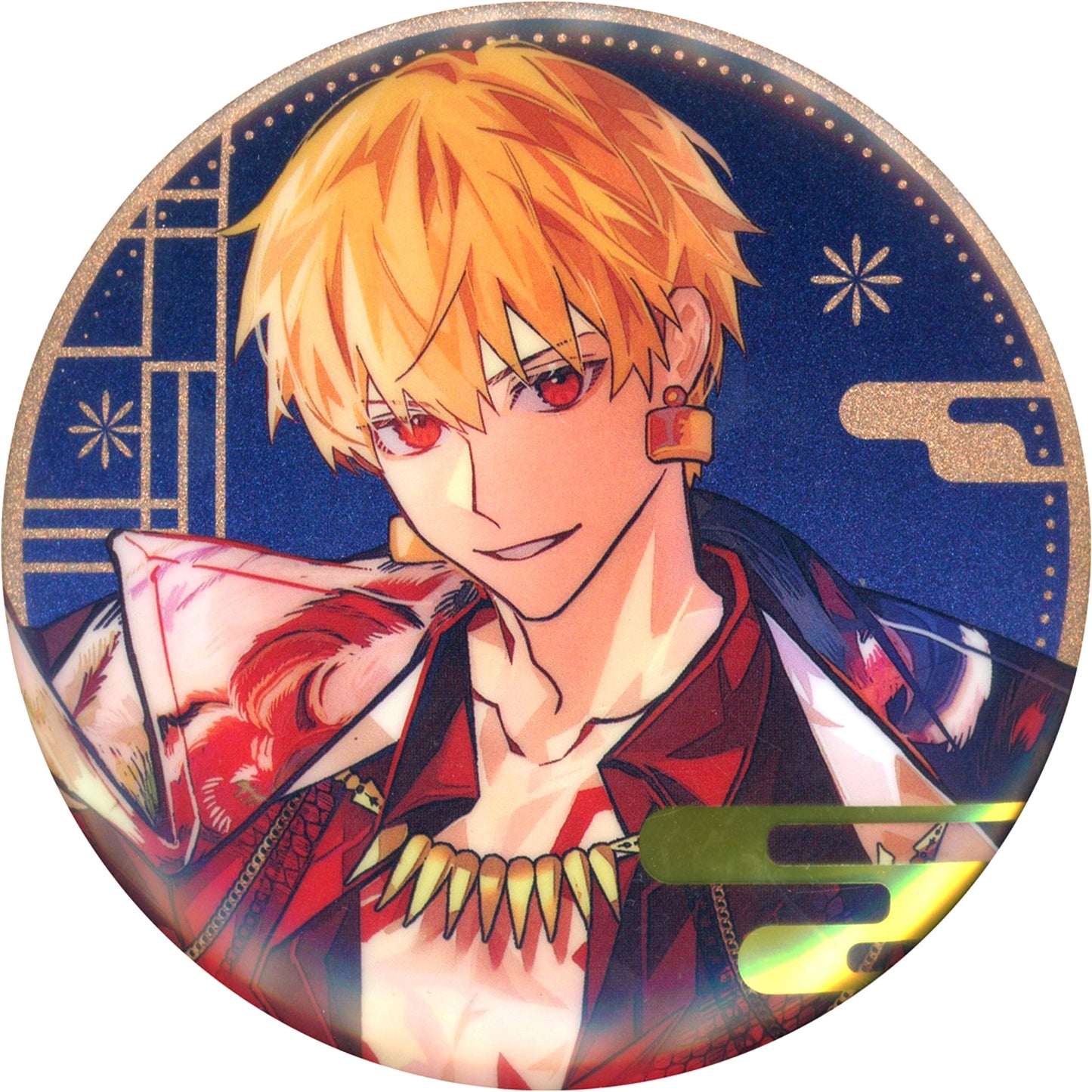 Archer Gilgamesh Fate/Grand Order Simplified Chinese Spring Festival Illustration Hologram Button China Limited [USED]