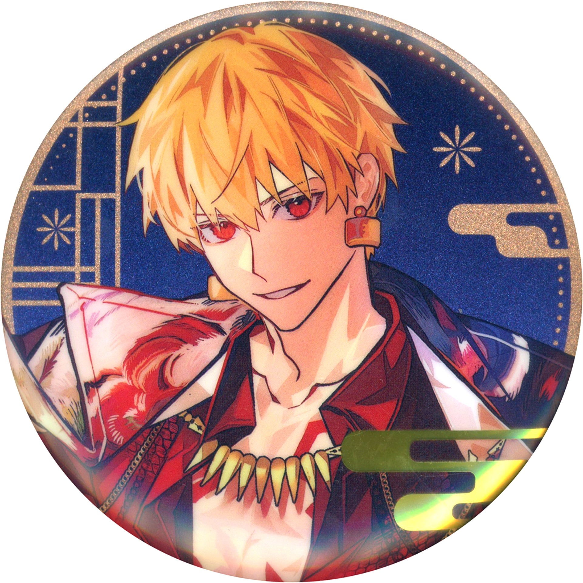 Archer Gilgamesh Fate/Grand Order Simplified Chinese Spring Festival Illustration Hologram Button China Limited [USED]