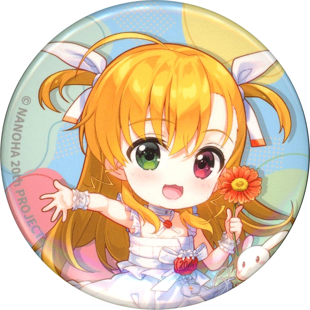 Vivio Takamachi B Button DMM Scratch! Magical Girl Lyrical Nanoha 20th Anniversary Scratch E-9 Prize [USED]