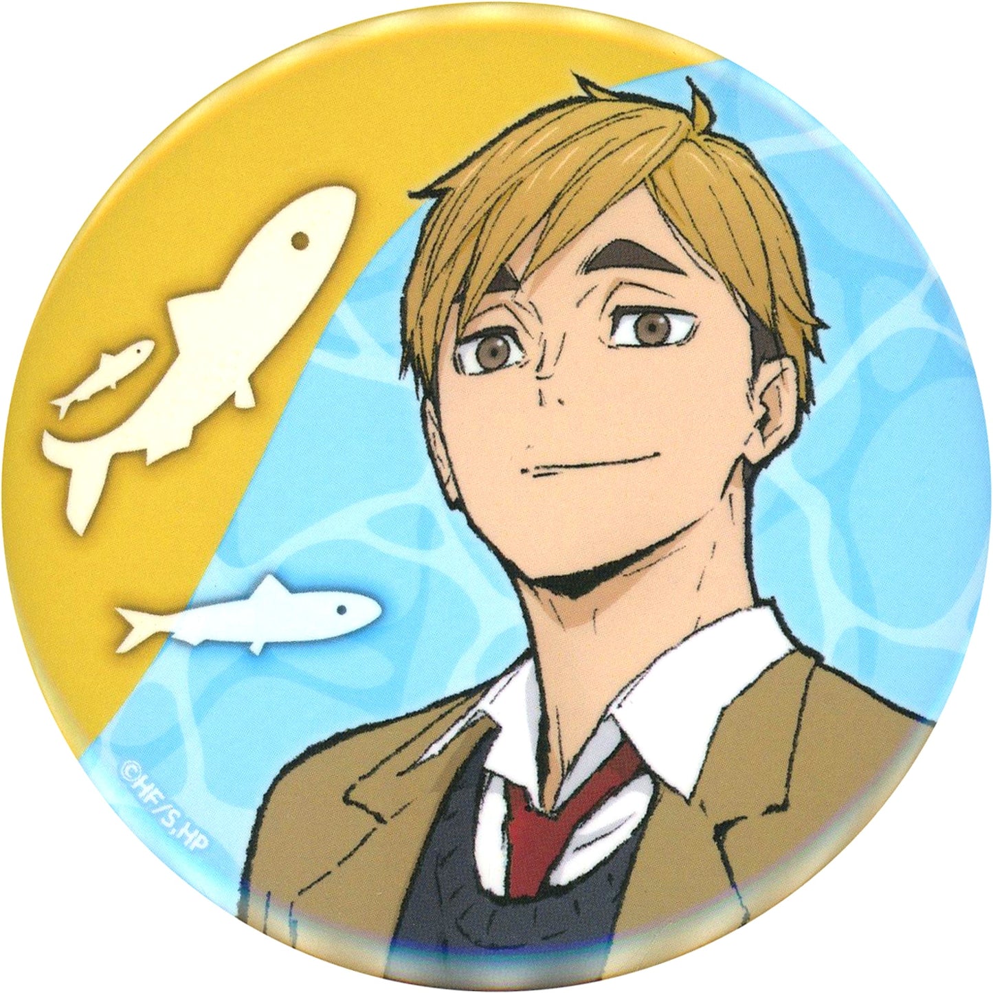 Atsumu Miya Haikyu!! Original BIG Button Stamp Rally Goal Bonus Aquarium Caravan!! Yokohama Joetsu Sendai [USED]