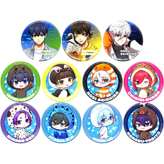 Set of 11 Normal Blue Lock Sunshine Aquarium x Blue Lock: Blue Lock Ego Aquarium Night Trading Button [USED]