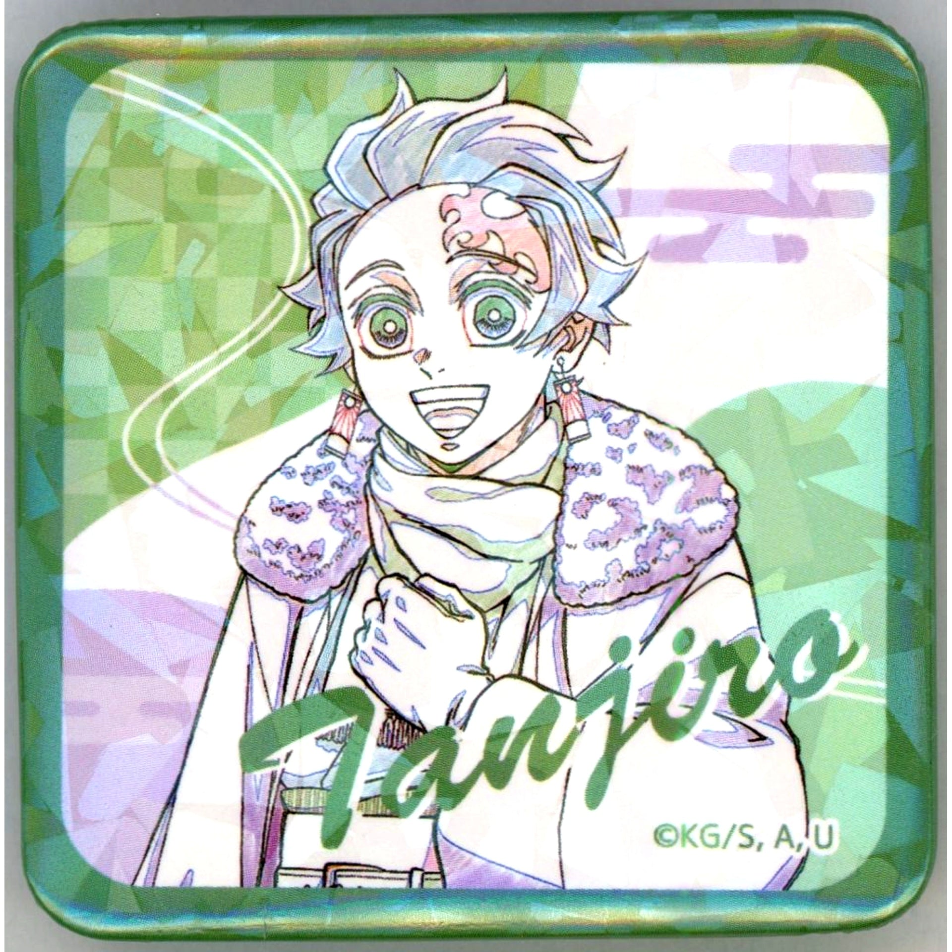 Tanjiro Kamado With Name Demon Slayer: Kimetsu no Yaiba Orchestra Concert Kimetsu no Kanade Hashira Training Arc Kimetsu no Utage Hashira Training Arc Original Picture Glitter Button [USED]