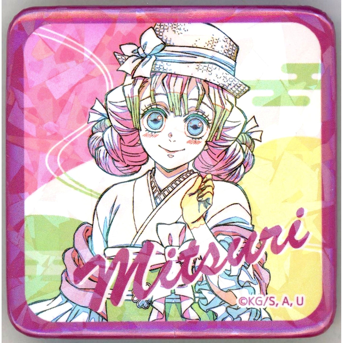 Mitsuri Kanroji With Name Demon Slayer: Kimetsu no Yaiba Orchestra Concert Kimetsu no Kanade Hashira Training Arc Kimetsu no Utage Original Art Glitter Button [USED]