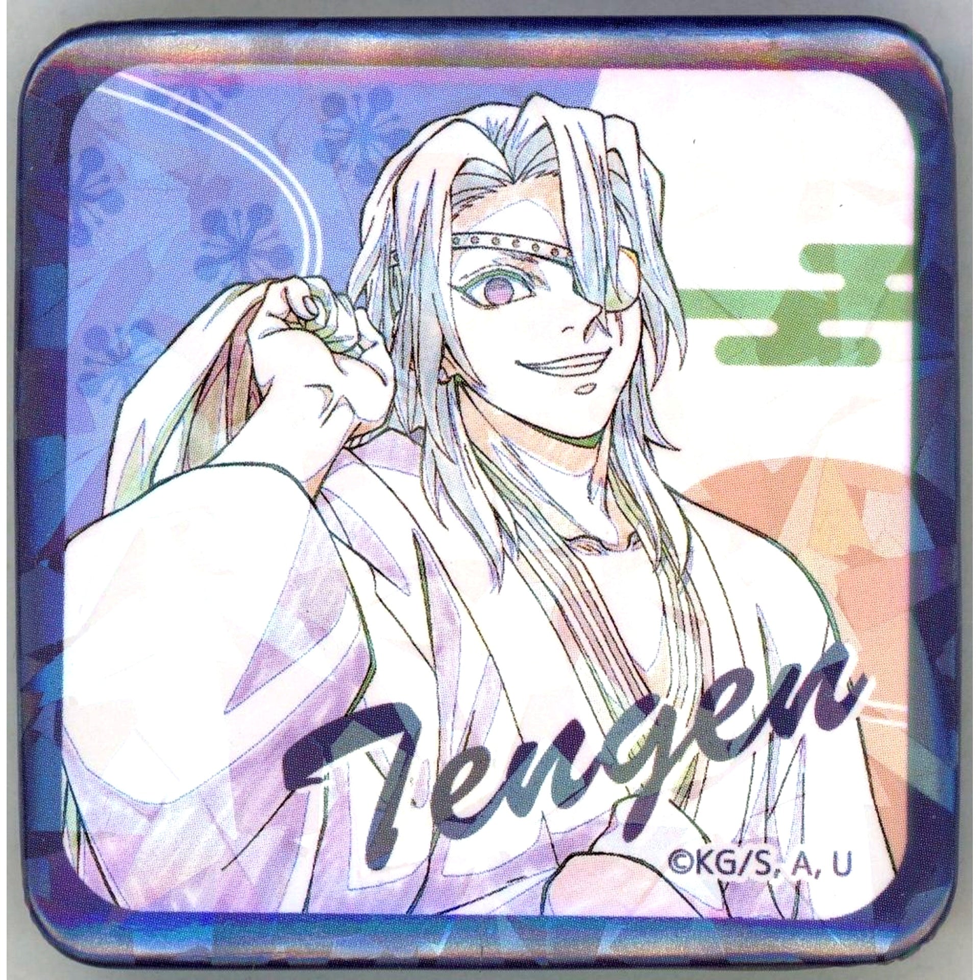 Tengen Uzui With Name Demon Slayer: Kimetsu no Yaiba Orchestra Concert Kimetsu no Kanade Hashira Training Arc Kimetsu no Utage Original Art Glitter Button [USED]