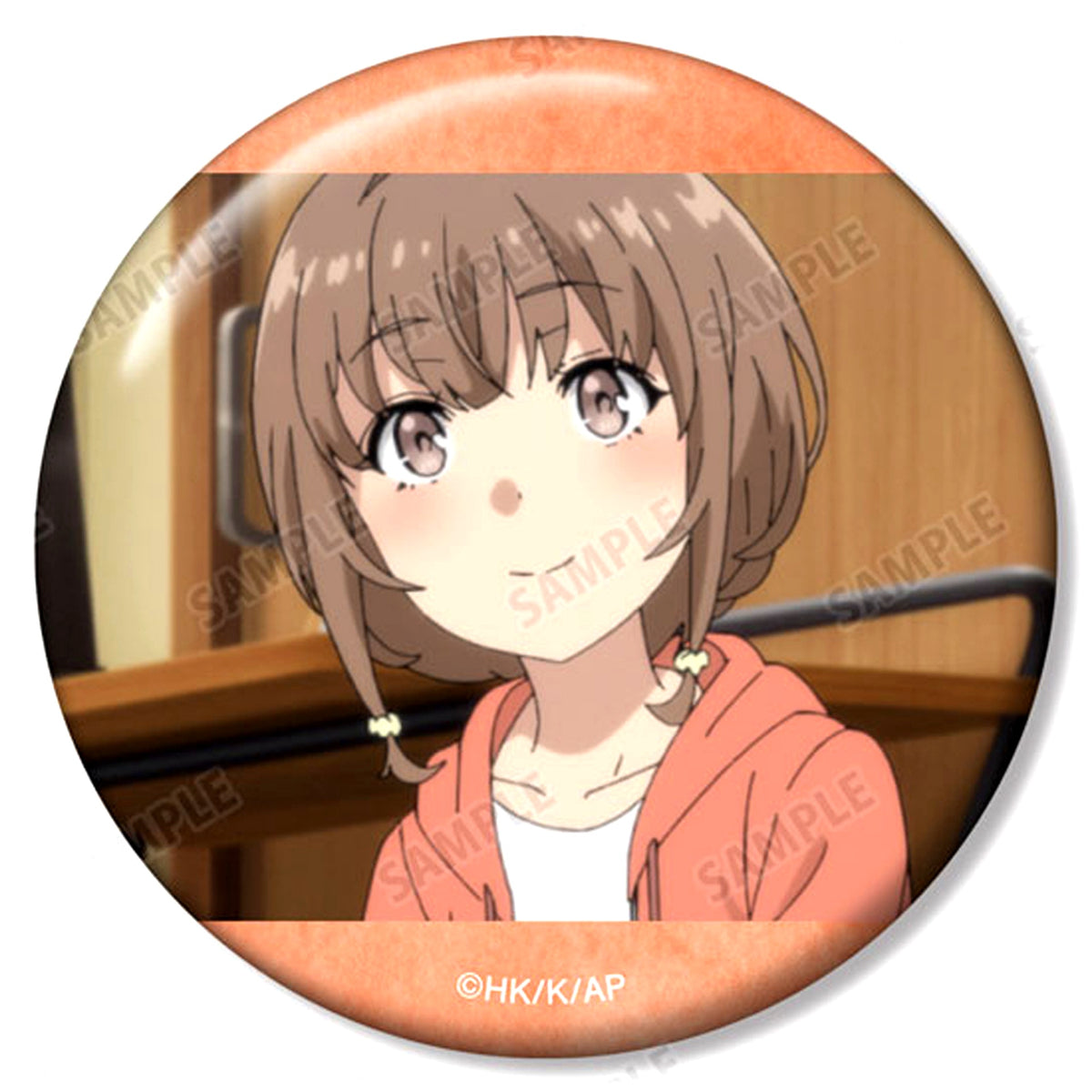 Kaede Azusagawa A. Rascal Does Not Dream of a Knapsack Kid Trading Scene Shot Button [USED]