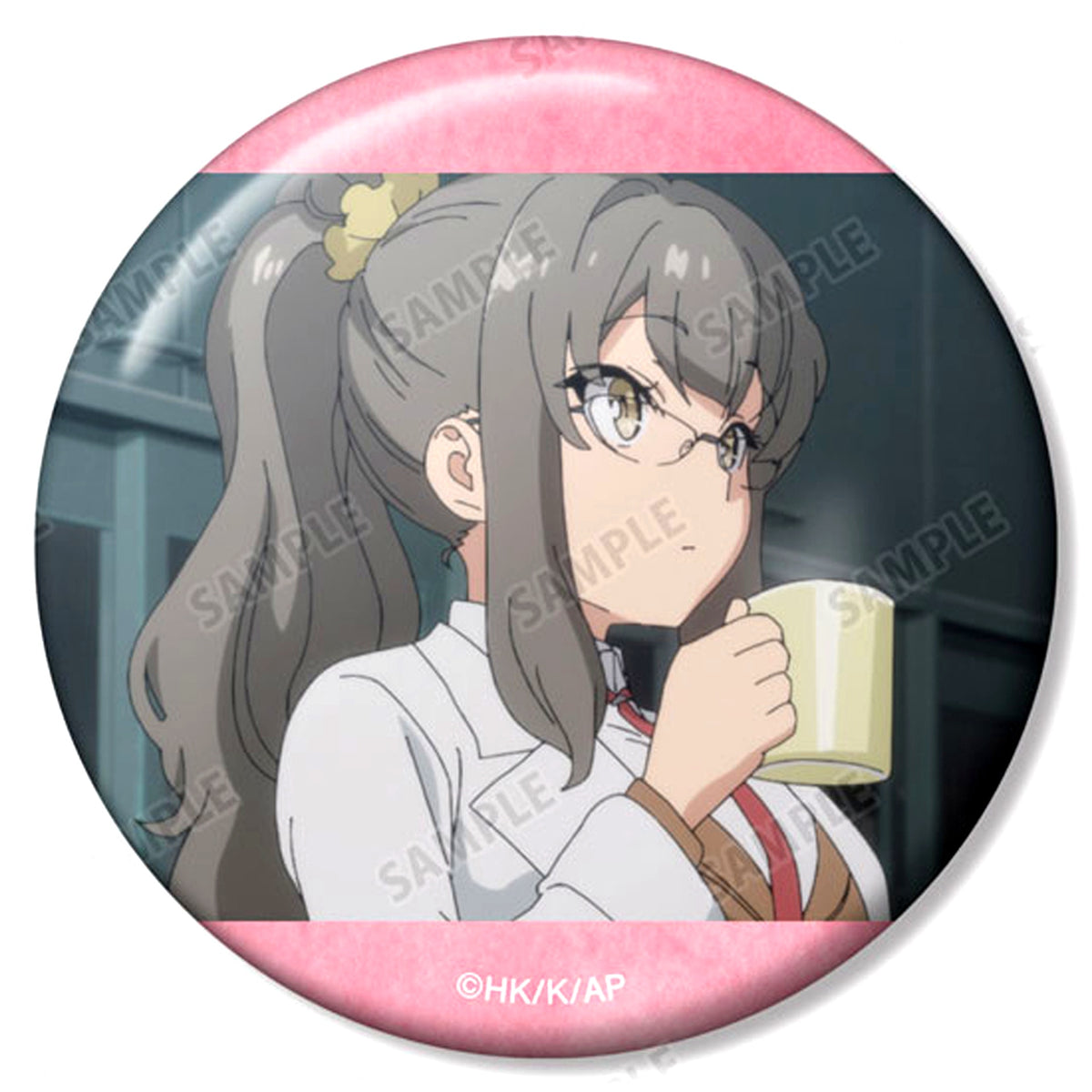 Rio Futaba B. Rascal Does Not Dream of a Knapsack Kid Trading Scene Shot Button [USED]