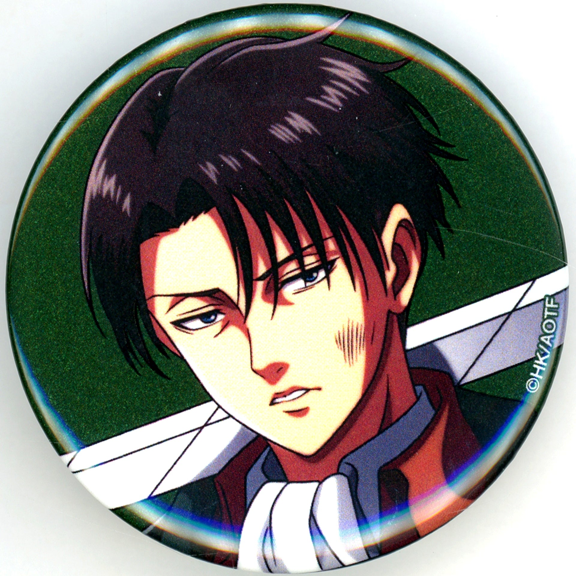 Levi Ackerman - Face Up Attack on Titan Newly Drawn After the Battle Ver. Trading Glitter Badge [USED]