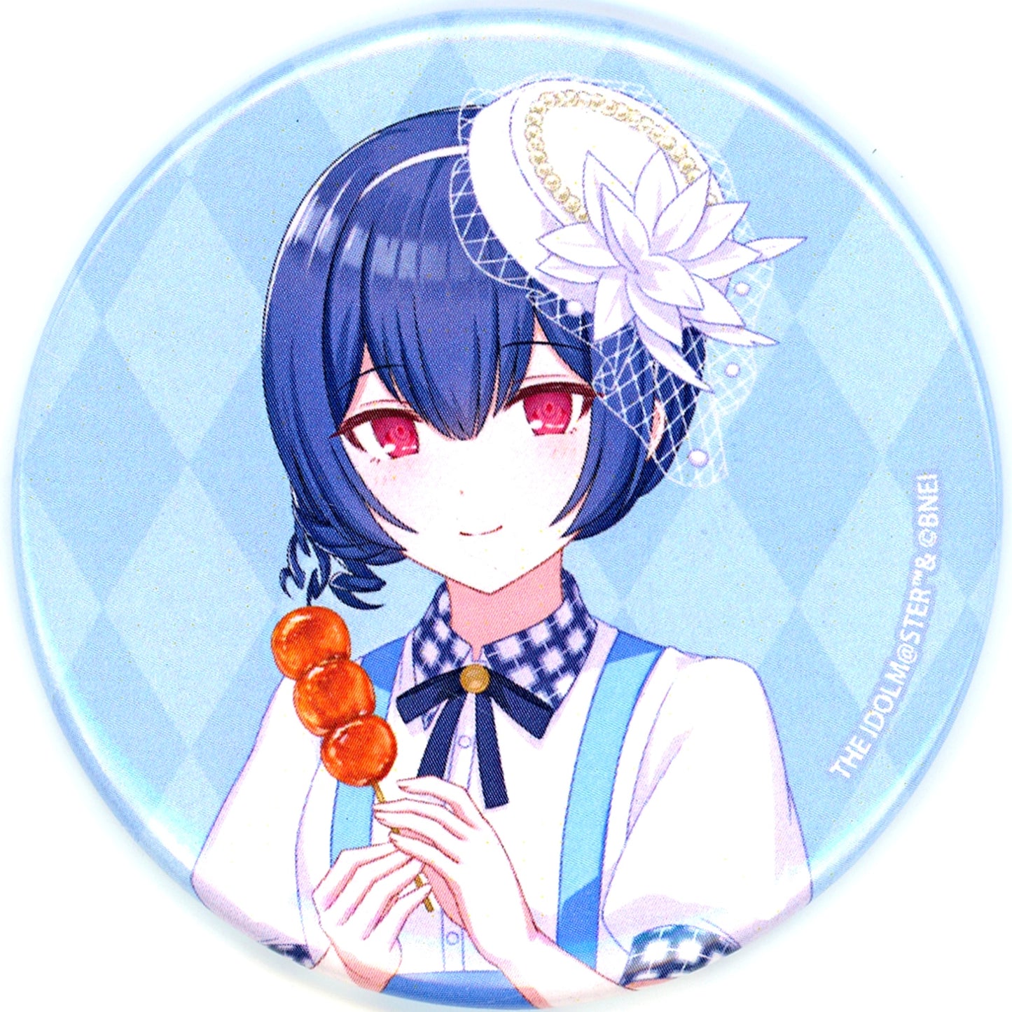 Rinze Morino The Idolmaster Series x Seibuen Amusement Park Retro Fes Tin Badge - 57mm Newly Drawn Illustration [USED]