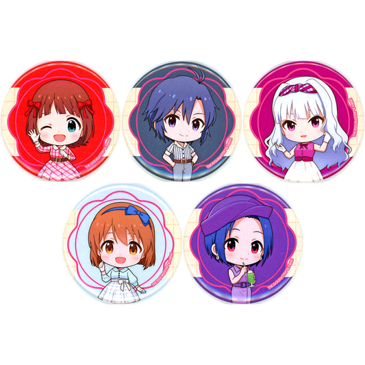 Set of 5 The Idolmaster Series x Seibuen Amusement Park Retro Fes Tin Badge Mini Character Illustration BOX The Idolmaster [USED]