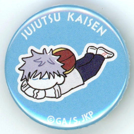 Satoru Gojo Basketball Jujutsu Kaisen Mamekan Trading Mini Button Oyasumi shimasu. Kaigyoku Gyokusetsu Suit Mensore Basketball [USED]